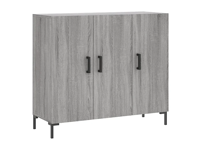 Buffet sonoma gris 90x34x80 bois d'ingénierie