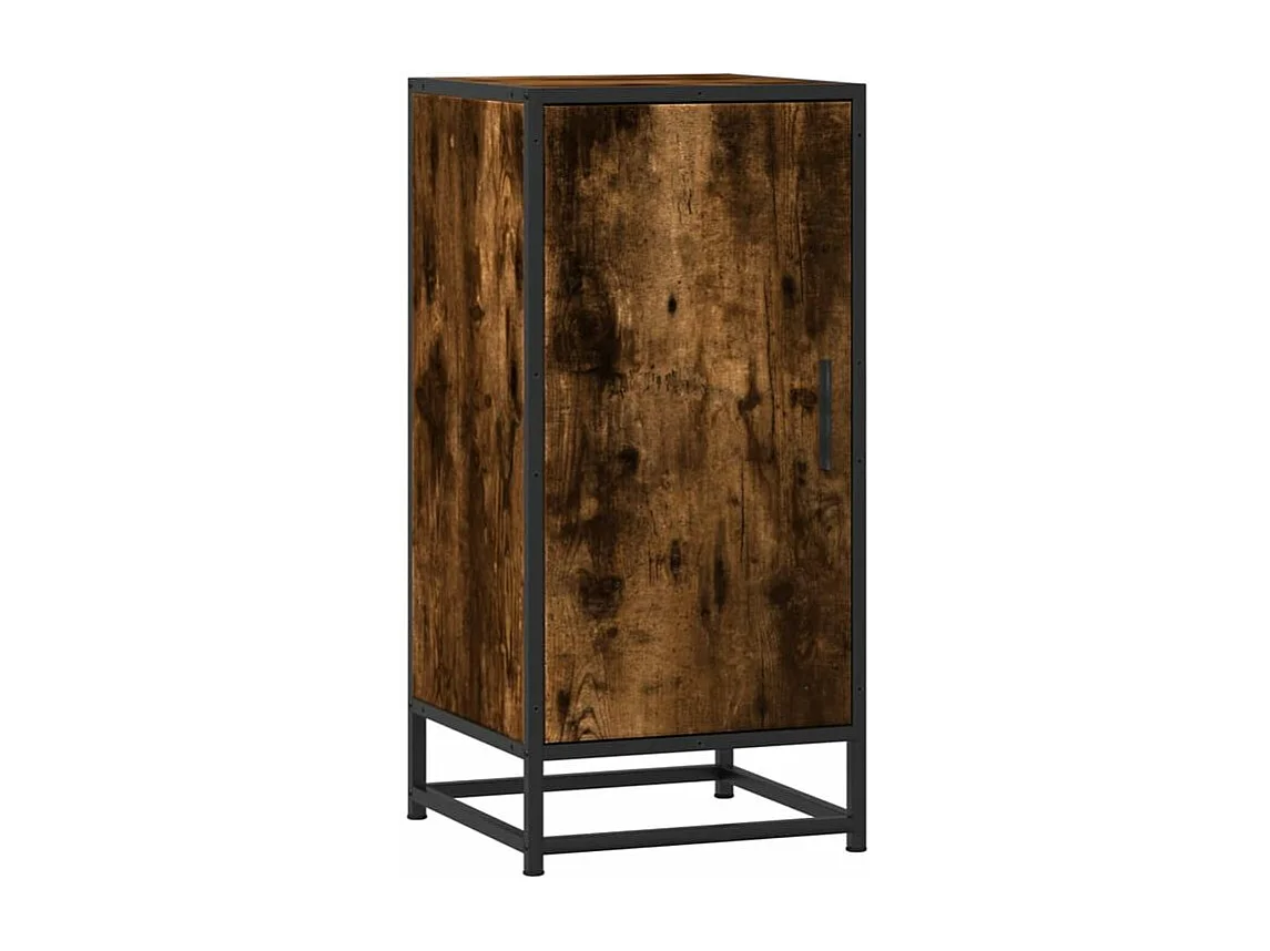 Buffet chêne fumé 35,5x35x76 bois d'ingénierie et métal