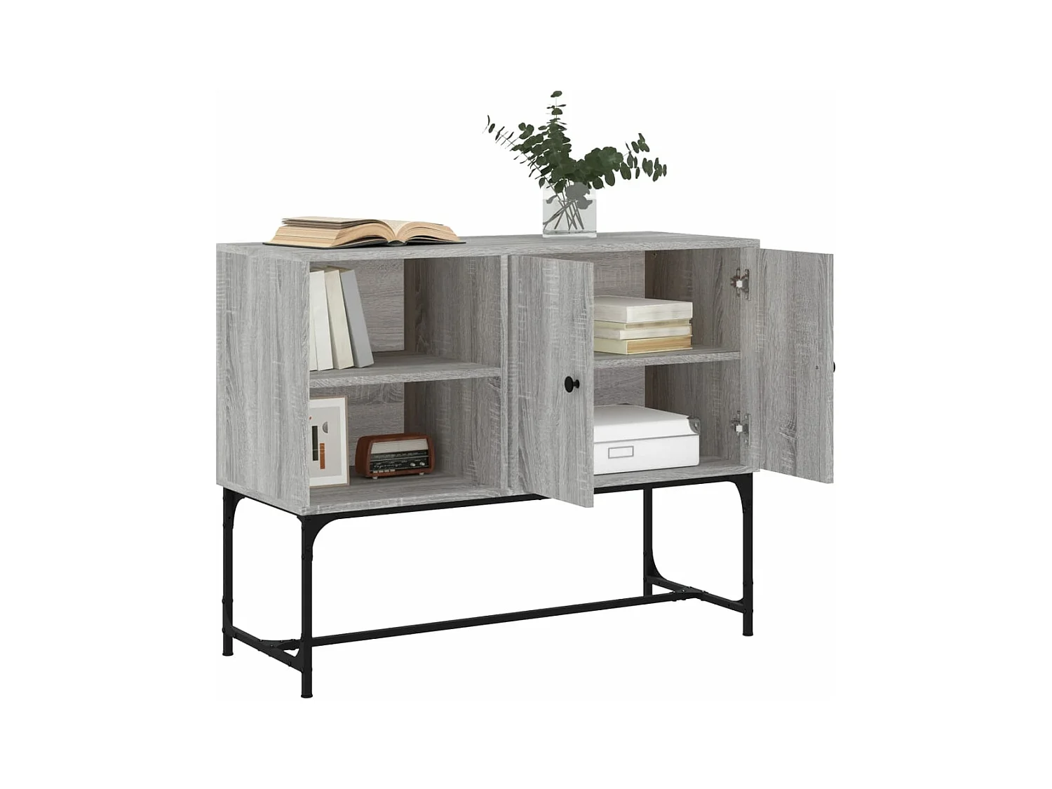 Buffet sonoma gris 100x40x79,5 bois d'ingénierie