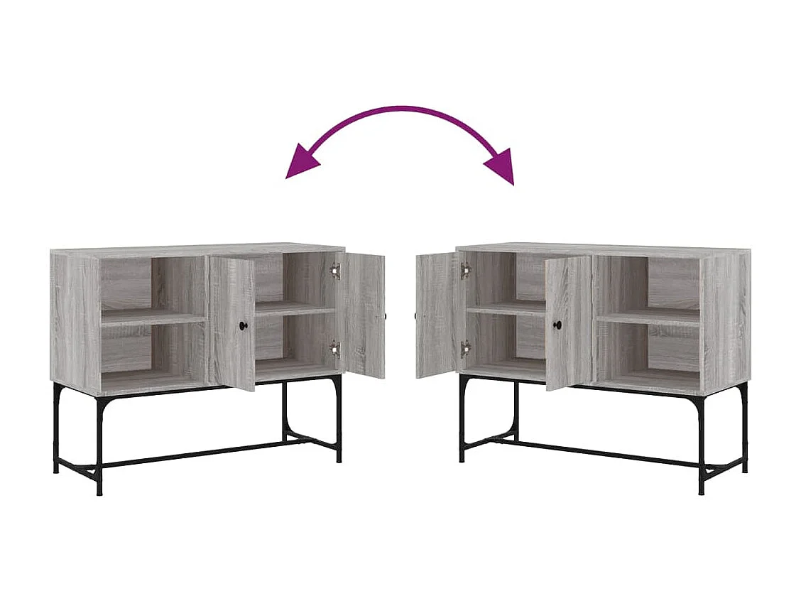 Buffet sonoma gris 100x40x79,5 bois d'ingénierie