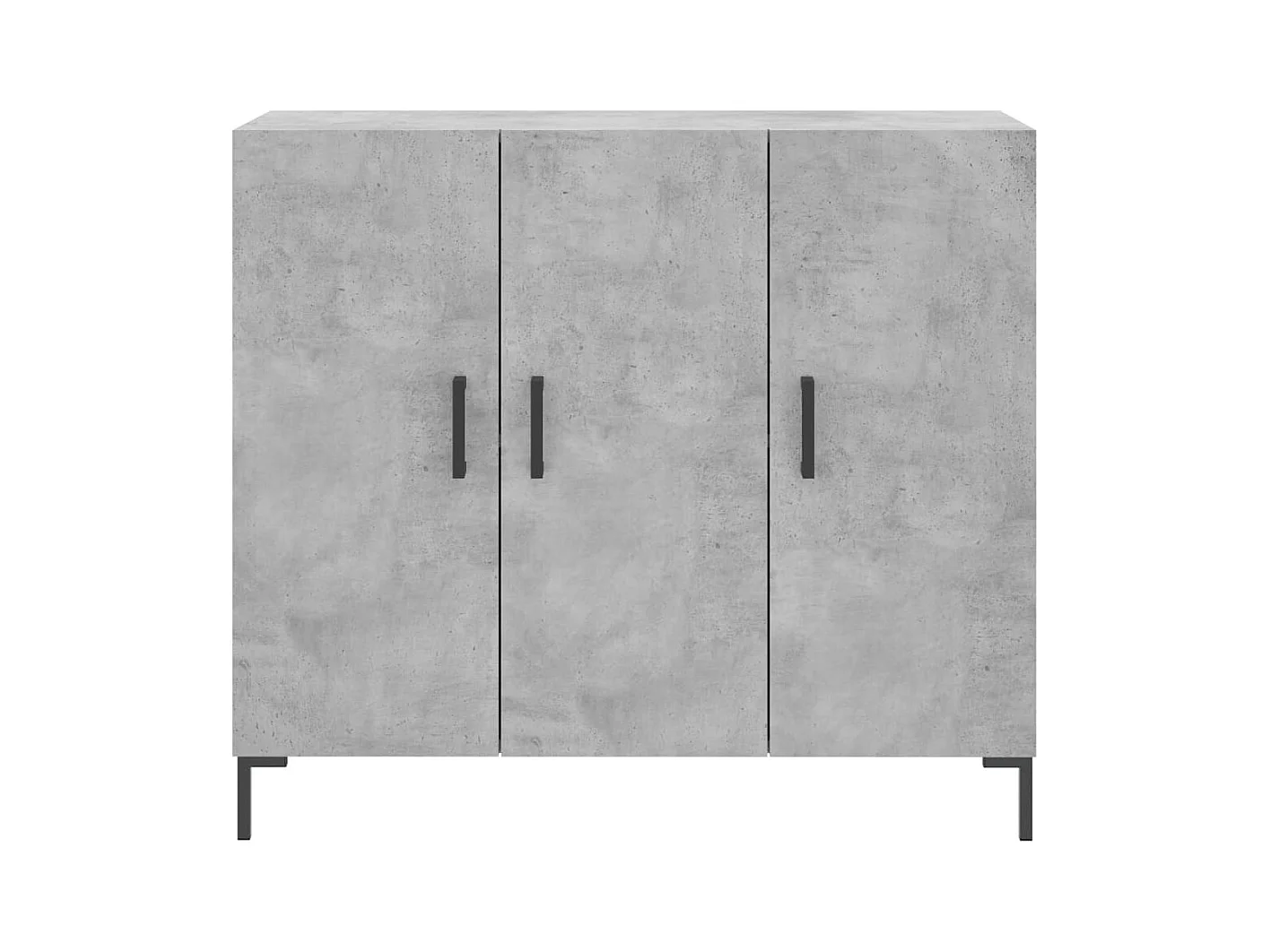Buffet gris béton 90x34x80 bois d'ingénierie