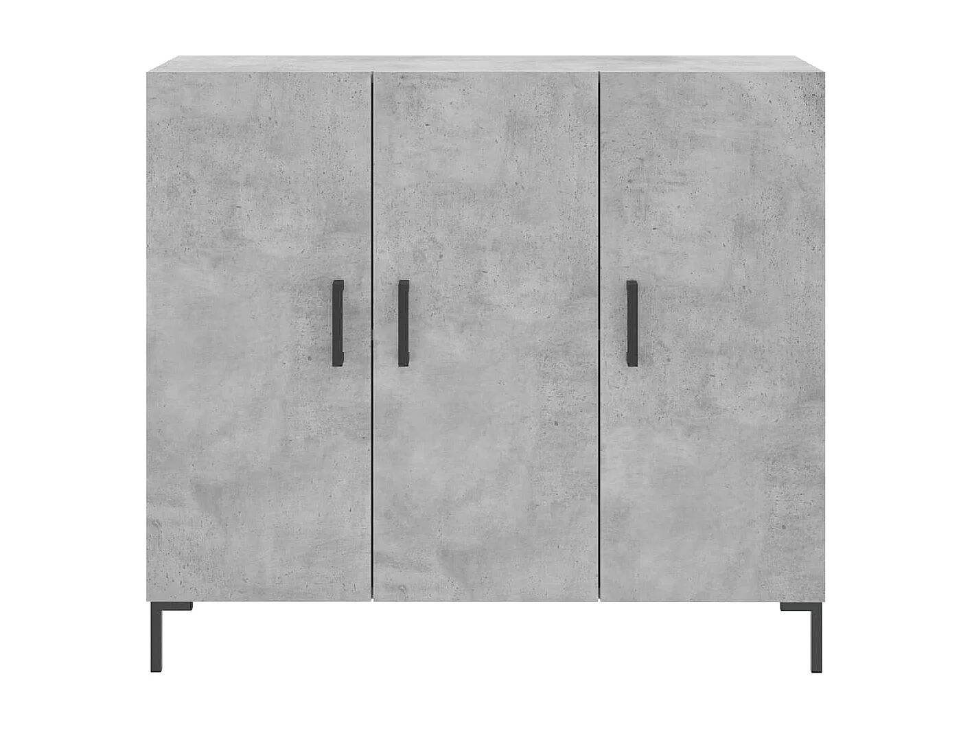 Buffet gris béton 90x34x80 bois d'ingénierie