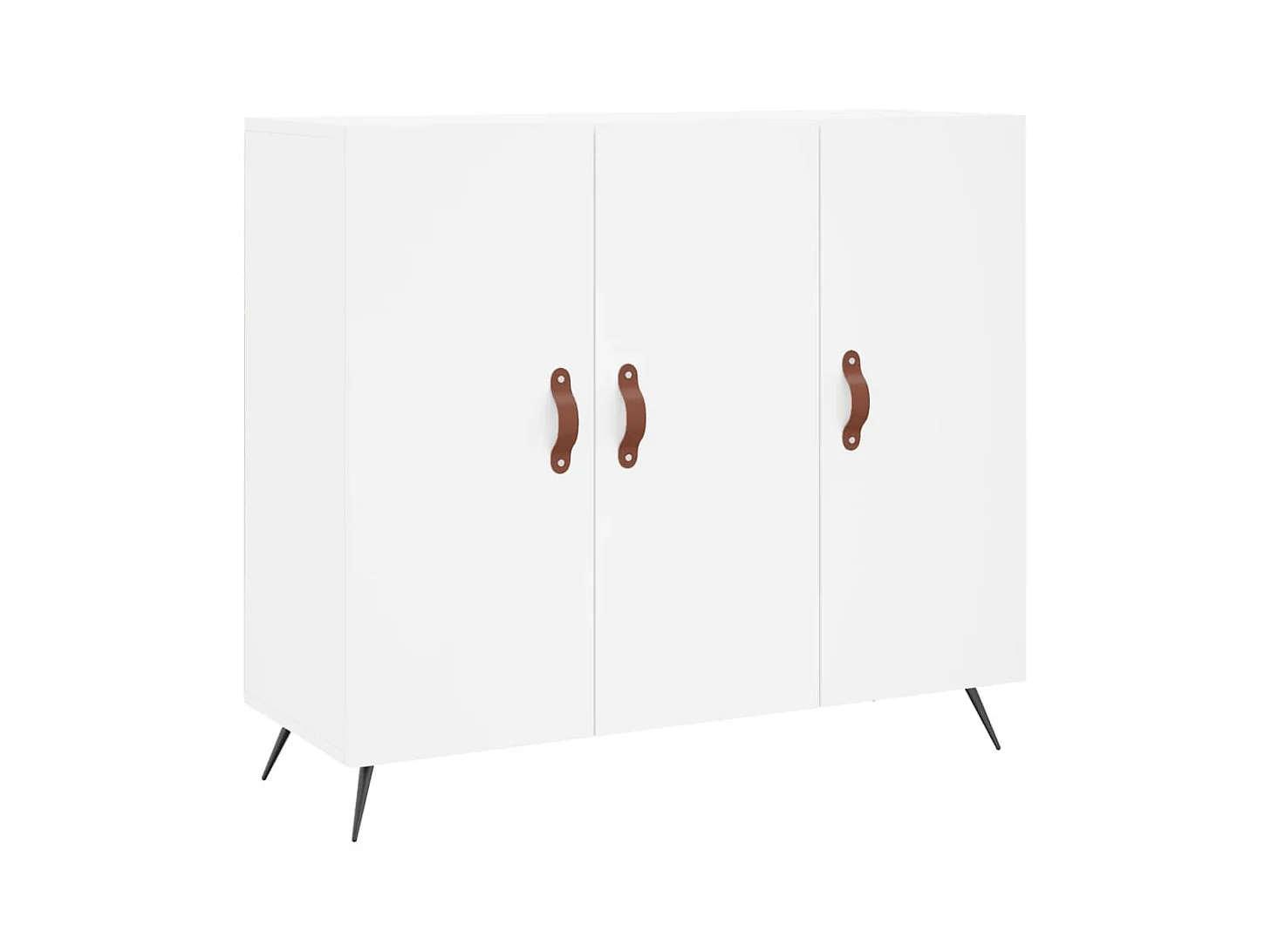Buffet blanc 90x34x80 bois d'ingénierie