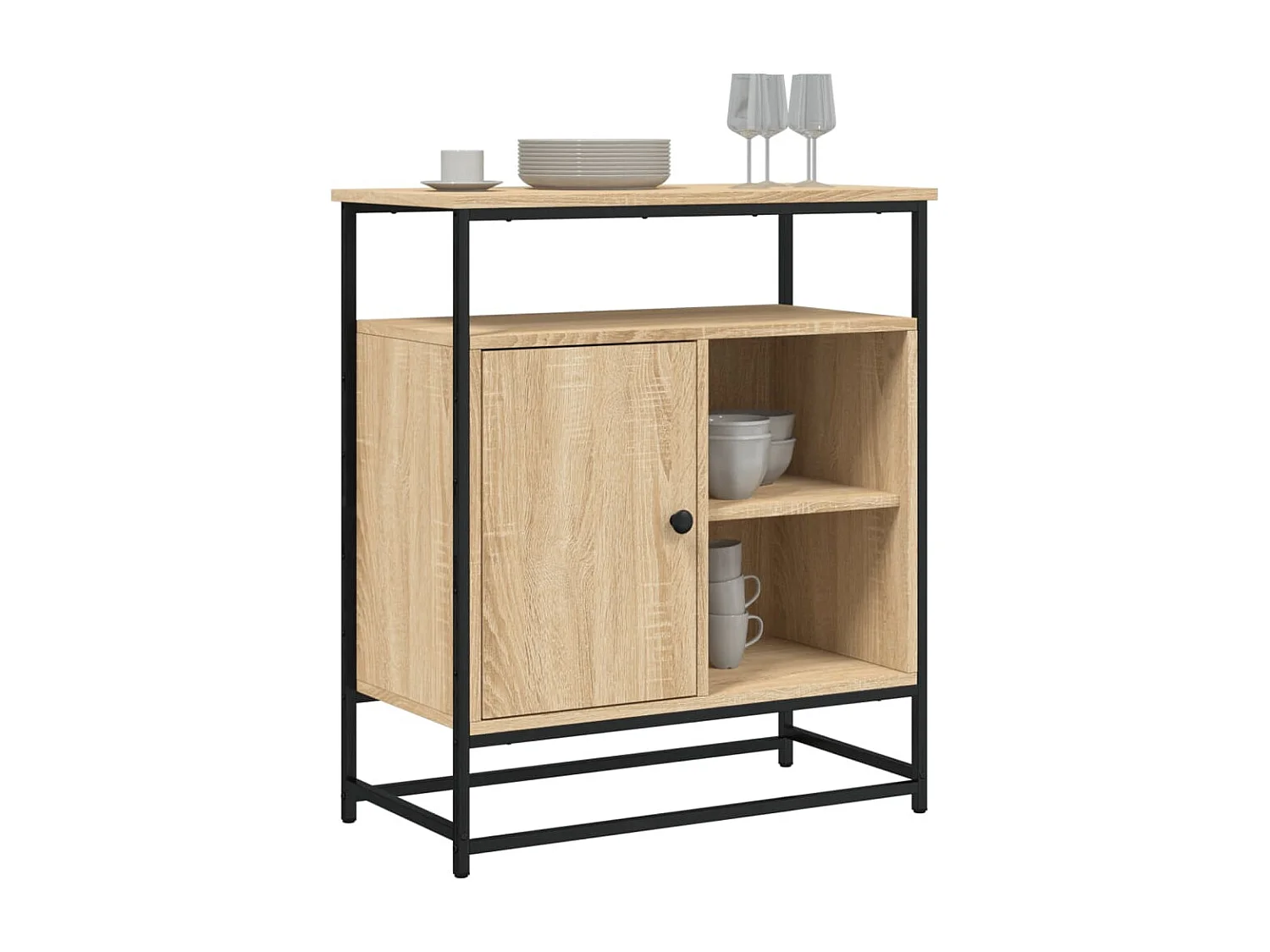 Buffet chêne sonoma 69x35x80 bois d'ingénierie