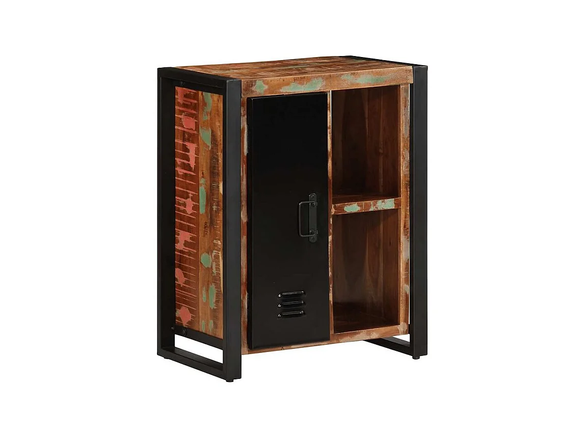 Buffet multicolore 55x35x70 bois massif récupération