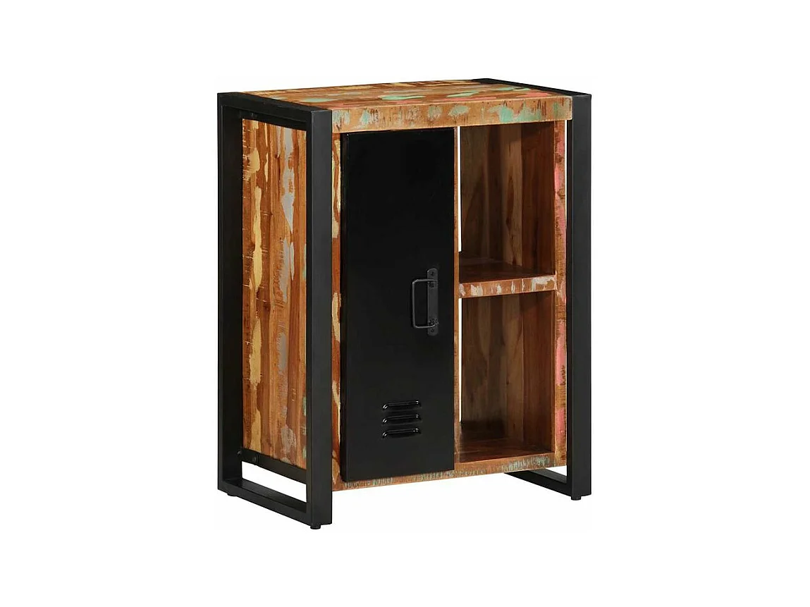 Buffet multicolore 55x35x70 bois massif récupération