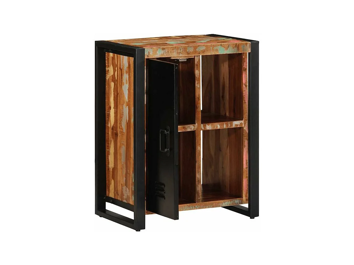 Buffet multicolore 55x35x70 bois massif récupération