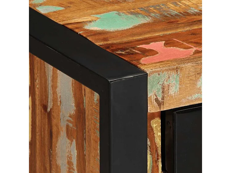 Buffet multicolore 55x35x70 bois massif récupération