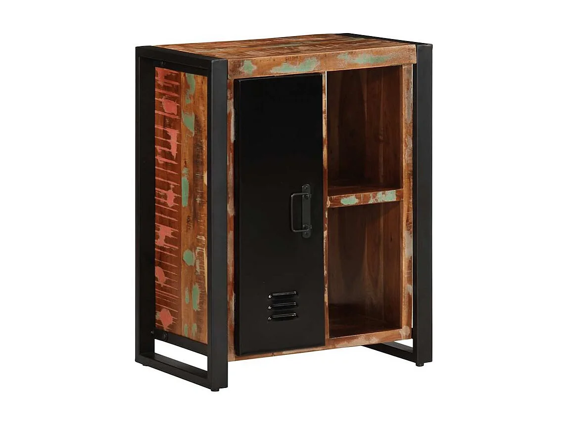 Buffet multicolore 55x35x70 bois massif récupération