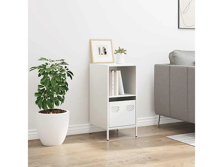 Buffet blanc 35x39x73,5 acier laminé à froid