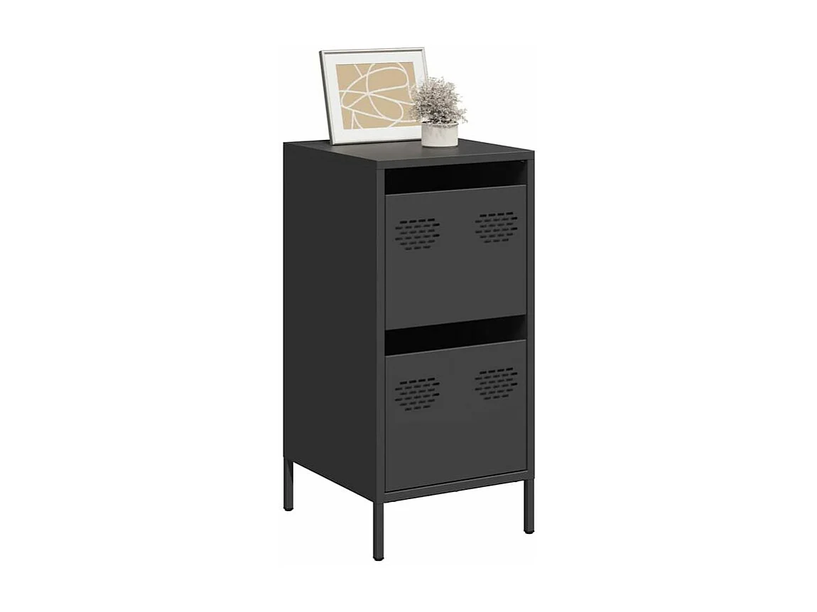 Buffet noir 35x39x73,5 acier laminé à froid