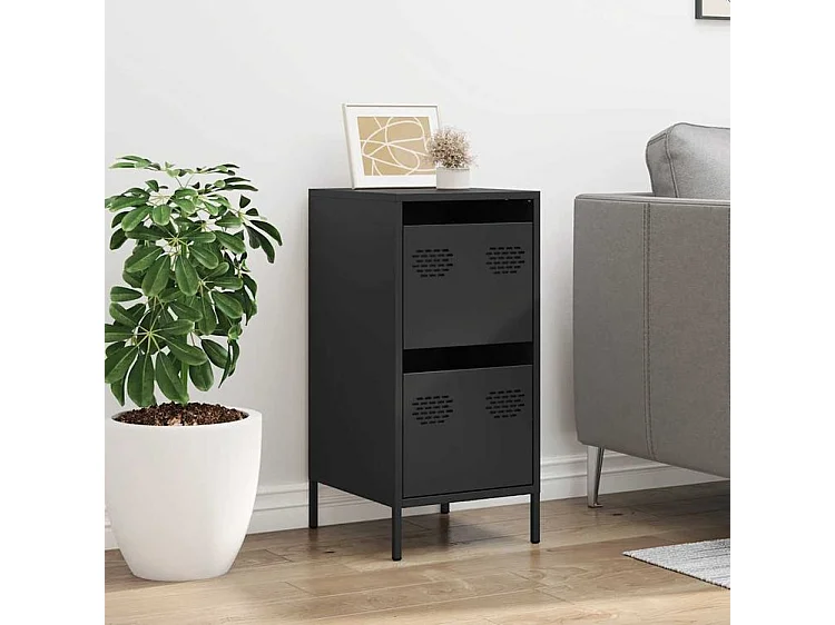 Buffet noir 35x39x73,5 acier laminé à froid