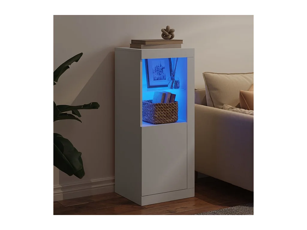 Buffet avec lumières LED blanc 41x37x100