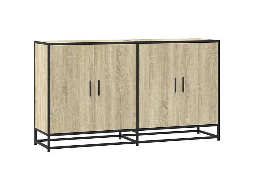 Buffet chêne sonoma 134x35x76 bois d'ingénierie