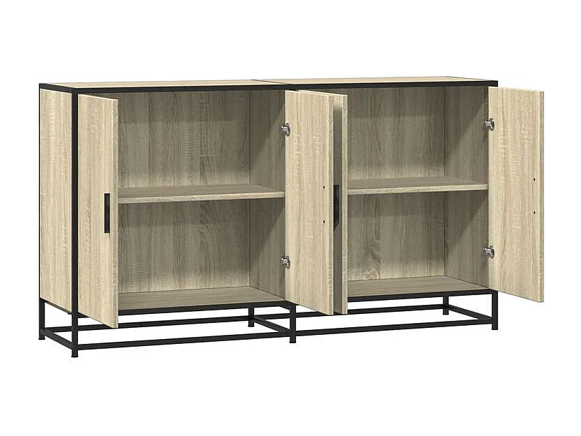 Buffet chêne sonoma 134x35x76 bois d'ingénierie