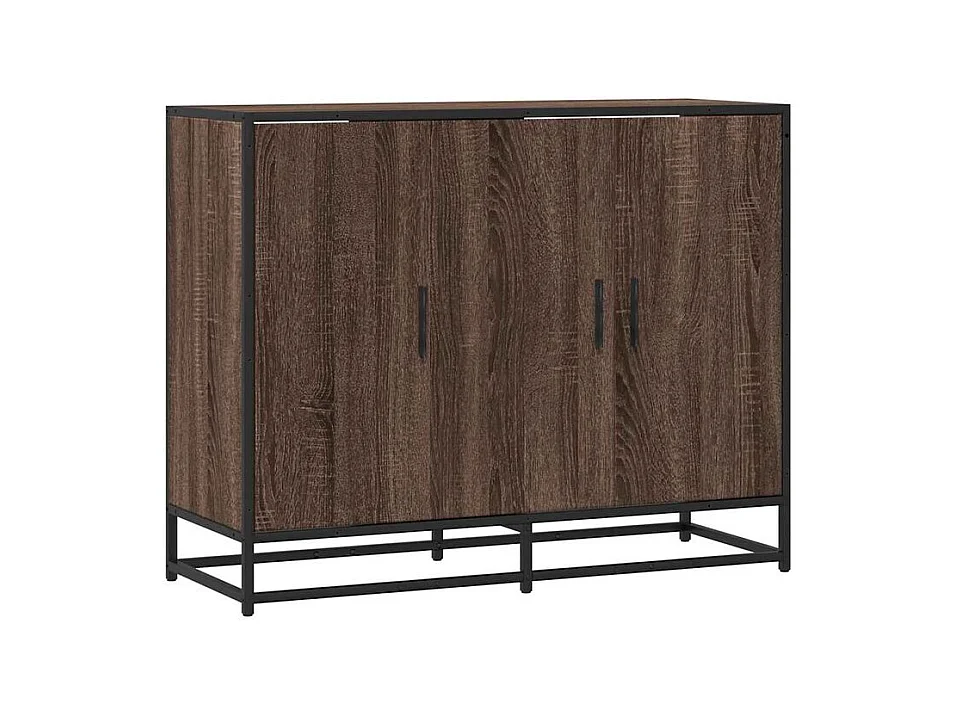 Buffet chêne marron 94x35x76 bois d'ingénierie