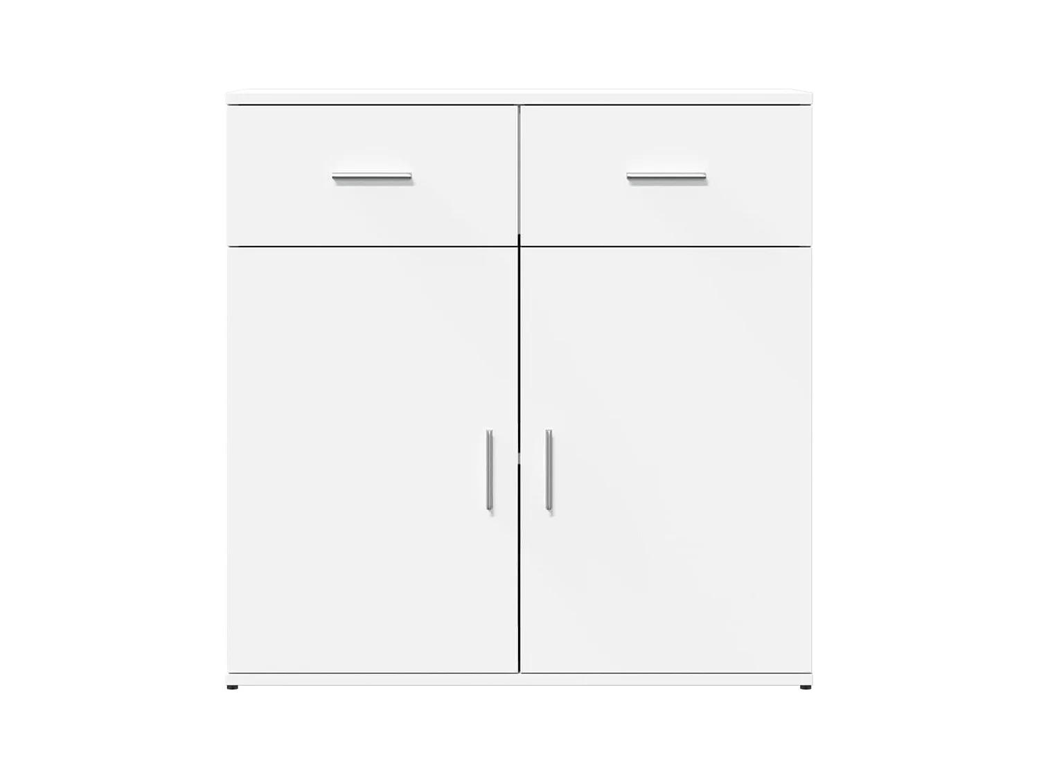 Buffets 2 pcs blanc 79x38x80 bois d’ingénierie