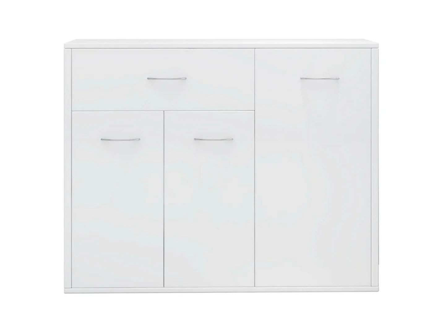 Petit buffet 3 portes et 1 tiroir Homa L 88cm - Gamme intemporelle-Couleur Noir