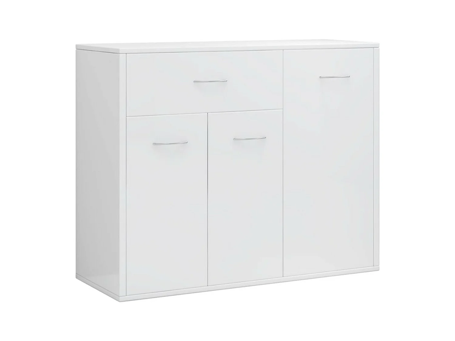 Petit buffet 3 portes et 1 tiroir Homa L 88cm - Gamme intemporelle-Couleur Noir