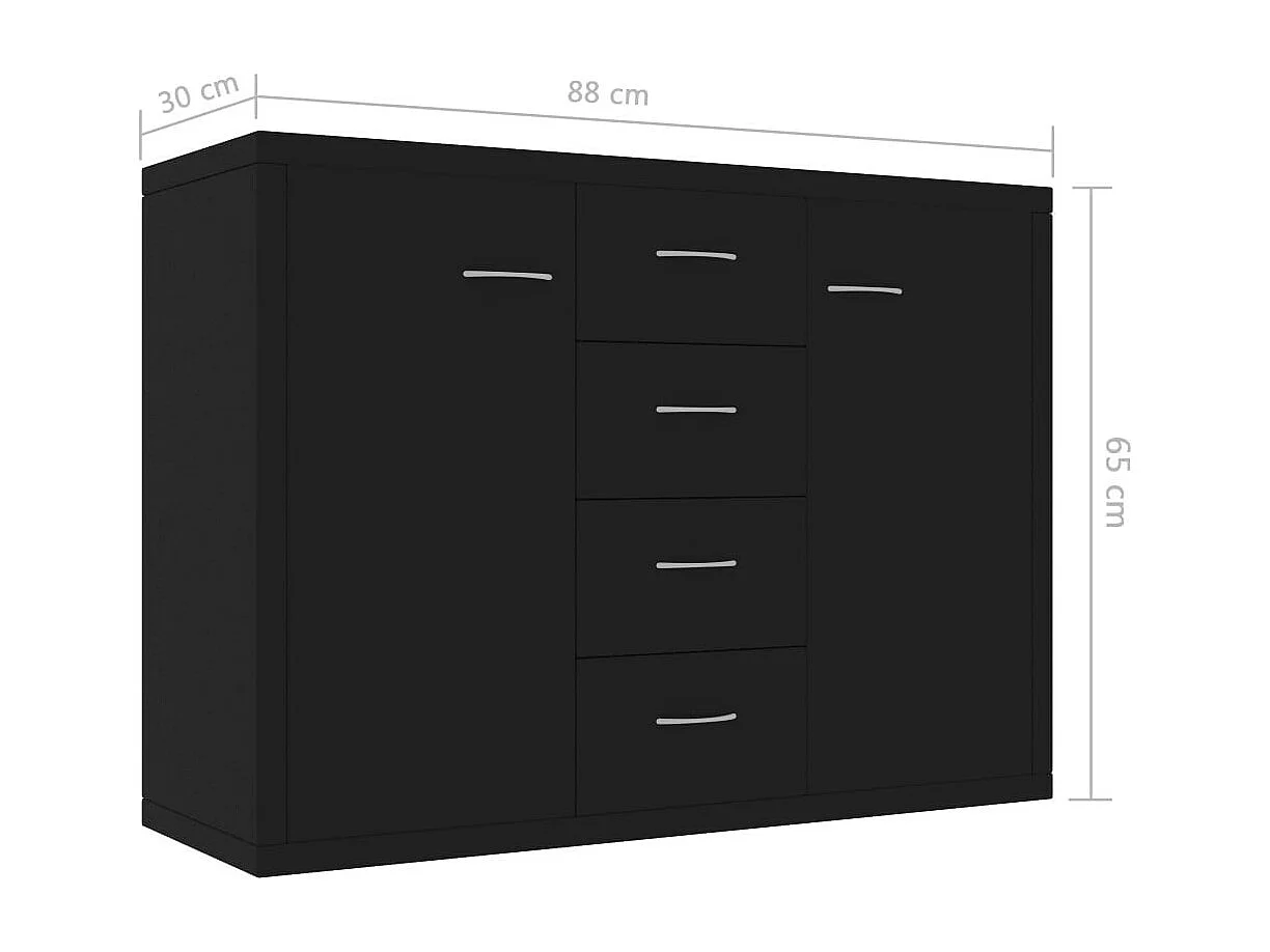 Buffet Noir 88x30x65