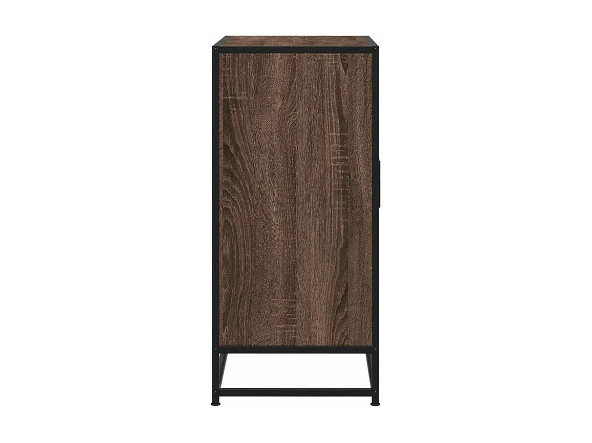 Buffet chêne marron 68x35x76 bois d'ingénierie et métal