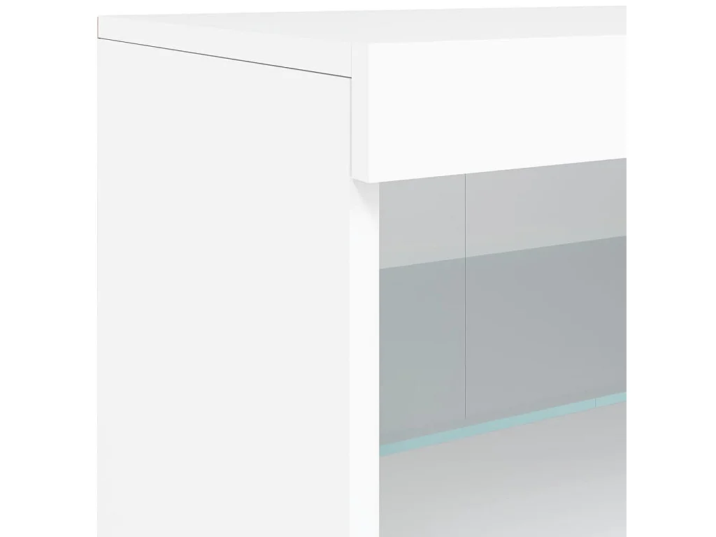 Buffet avec lumières LED blanc 60x37x67