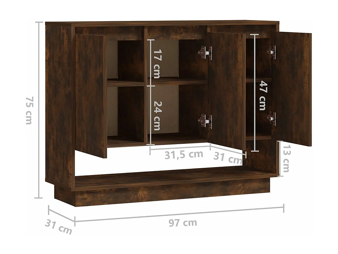 Buffet Chêne fumé 97x31x75