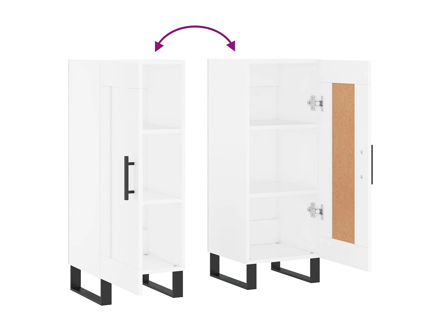 Buffet blanc 34,5x34x90 bois d'ingénierie