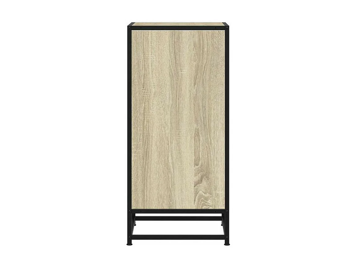 Buffet chêne sonoma 35,5x35x76 bois d'ingénierie et métal