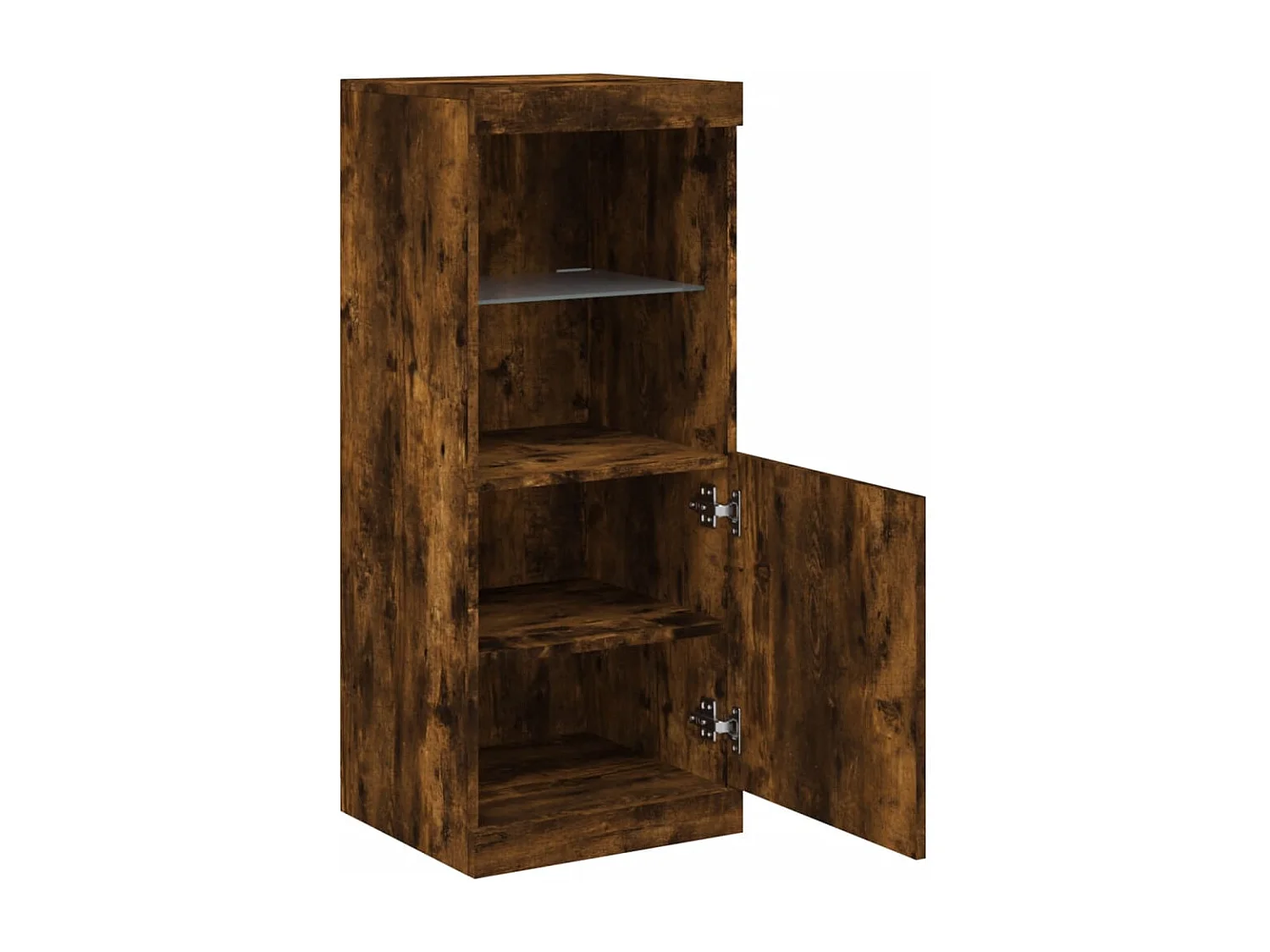 Buffet avec lumières LED chêne fumé 41x37x100