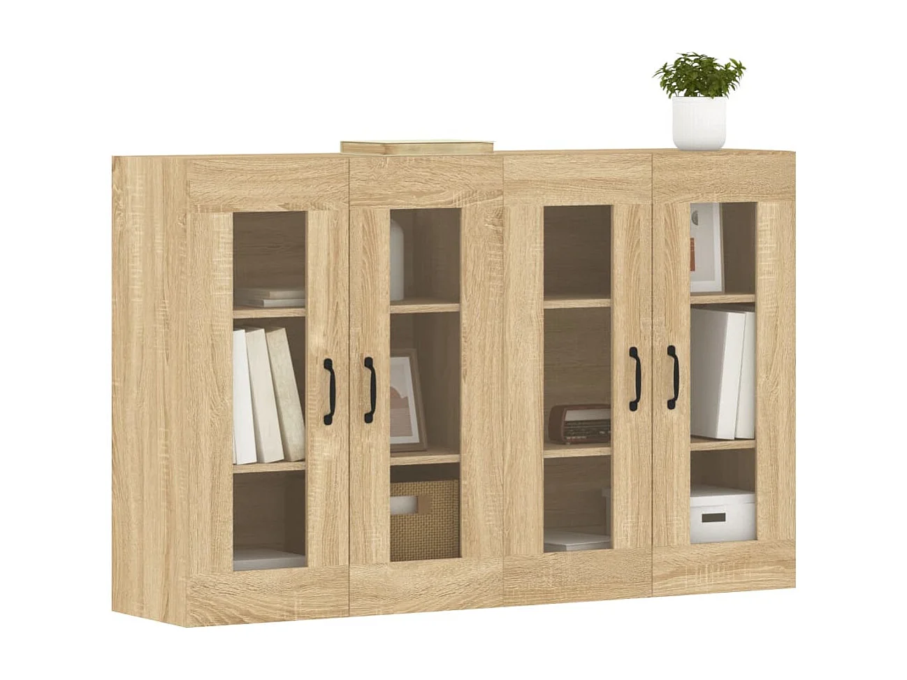 Armoires murales 2 pcs chêne sonoma bois d'ingénierie