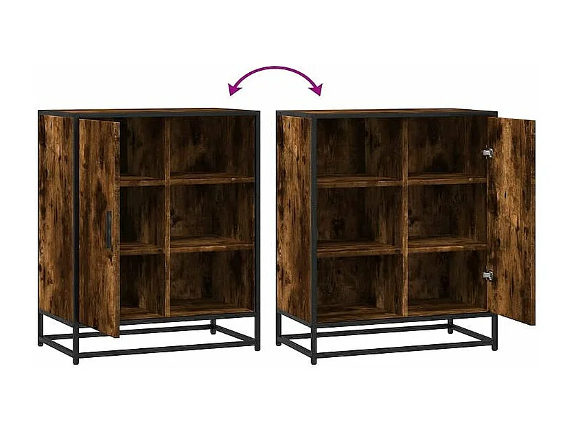 Buffet chêne fumé 62x35x76 bois d'ingénierie