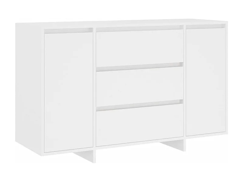 Petit buffet 2 portes 3 tiroirs 120cm – Modèle Camko-Couleur Blanc