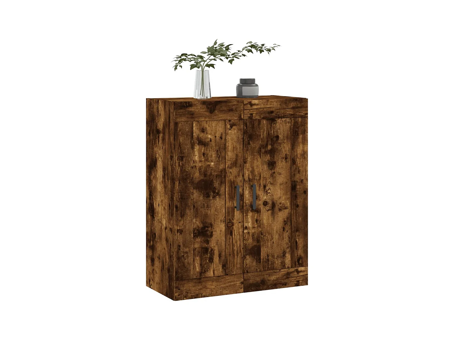 Armoire murale chêne fumé 69,5x34x90 bois d'ingénierie