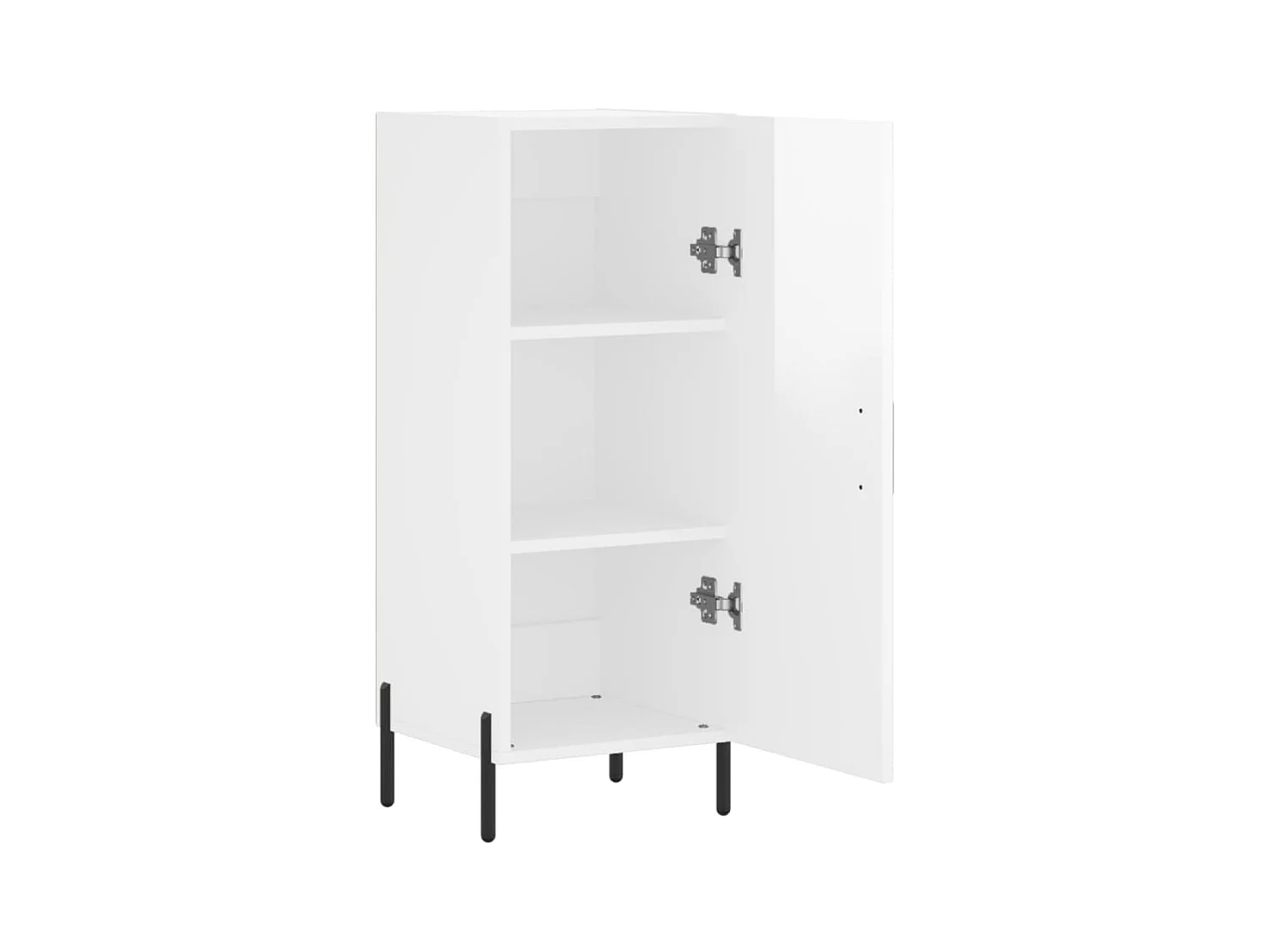 Buffet Blanc brillant 34,5x34x90 Bois d'ingénierie