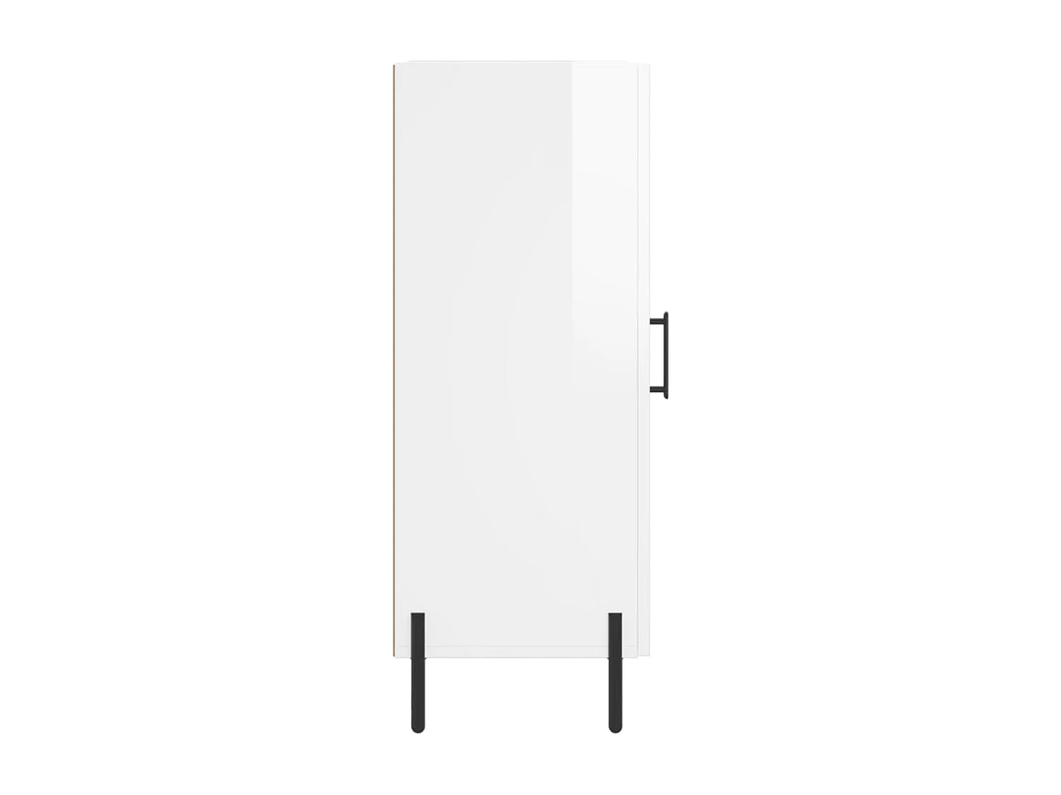 Buffet Blanc brillant 34,5x34x90 Bois d'ingénierie