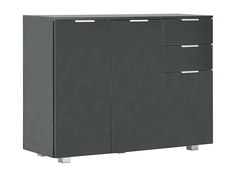 Buffet Noir brillant 107 x 35x76