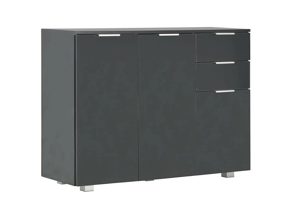 Buffet Noir brillant 107 x 35x76