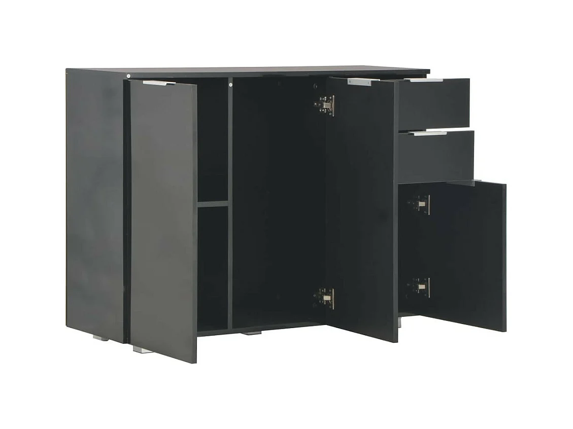 Buffet Noir brillant 107 x 35x76