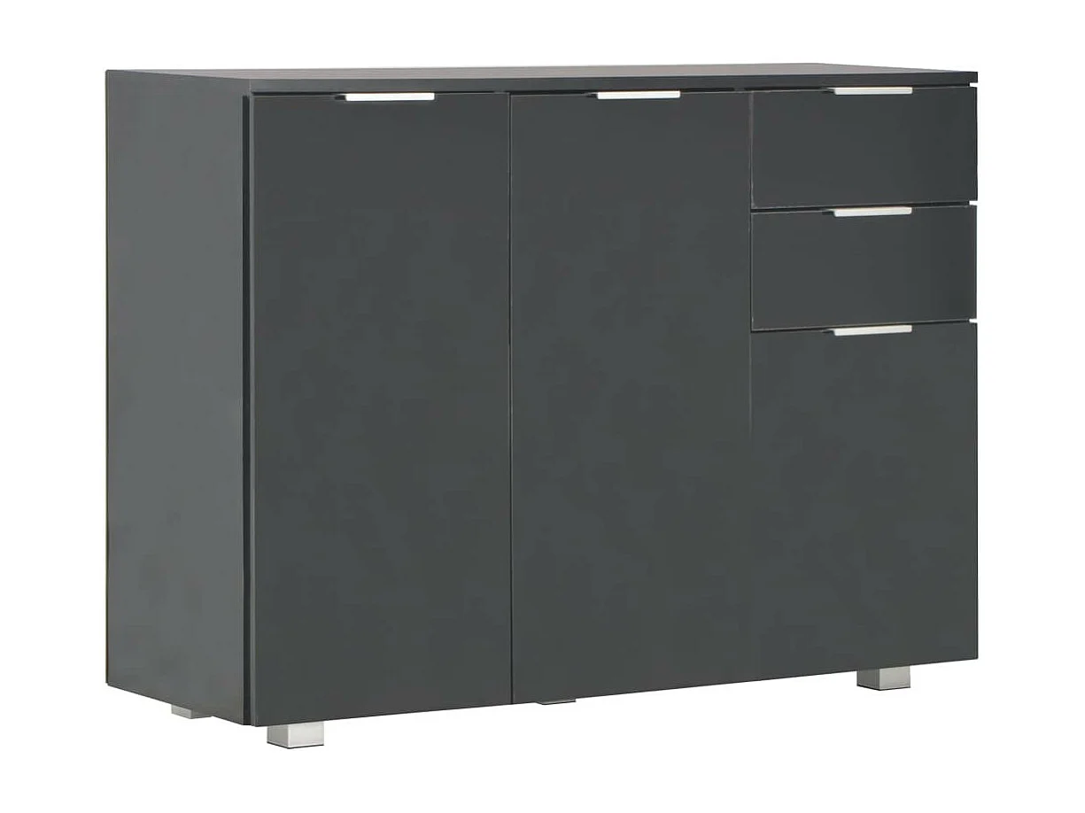Buffet Noir brillant 107 x 35x76