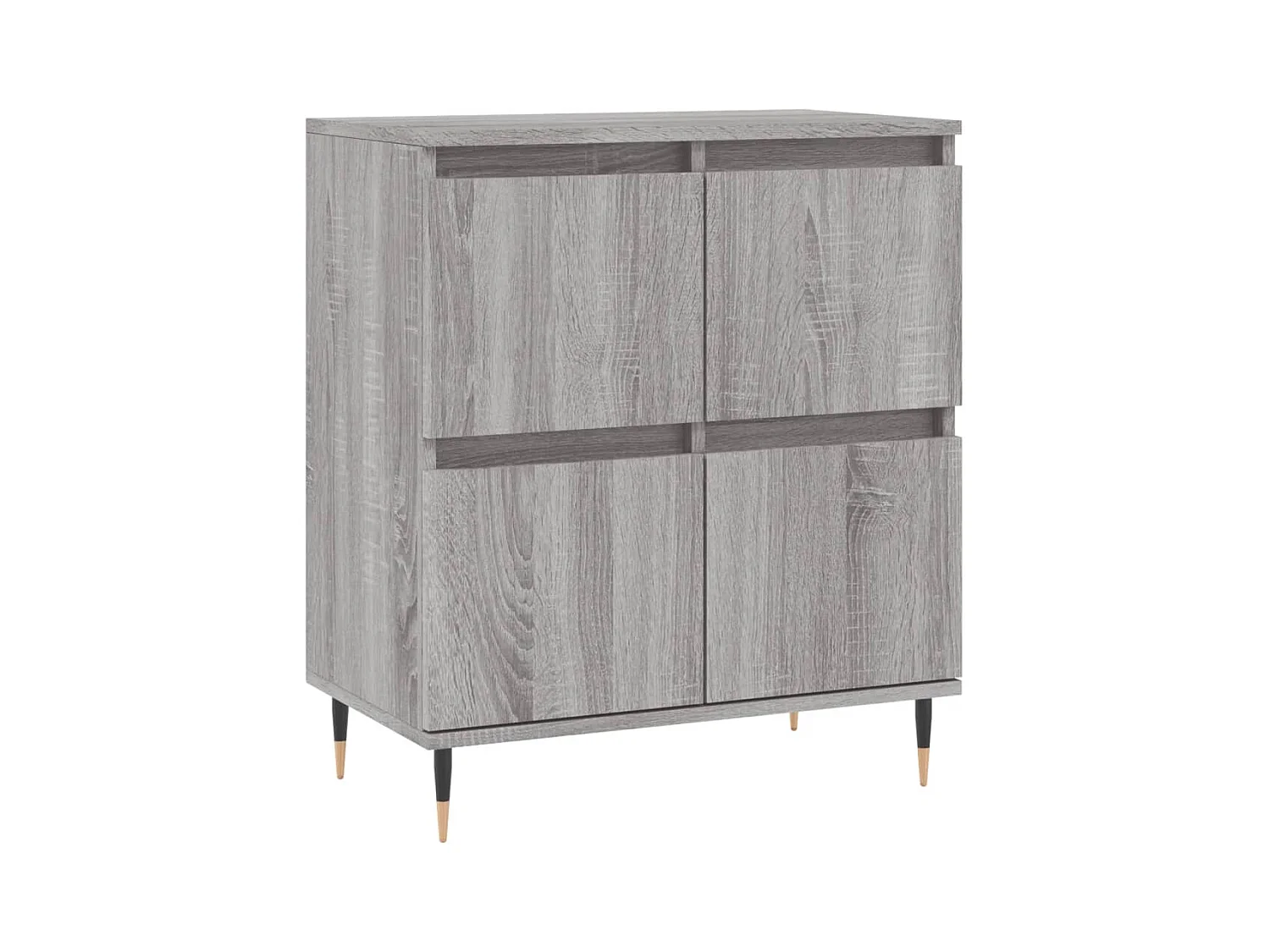 Buffets 2 pcs sonoma gris bois d'ingénierie