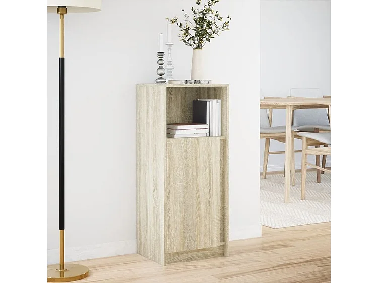 Buffet avec LED chêne sonoma 42,5x34x100 bois d'ingénierie