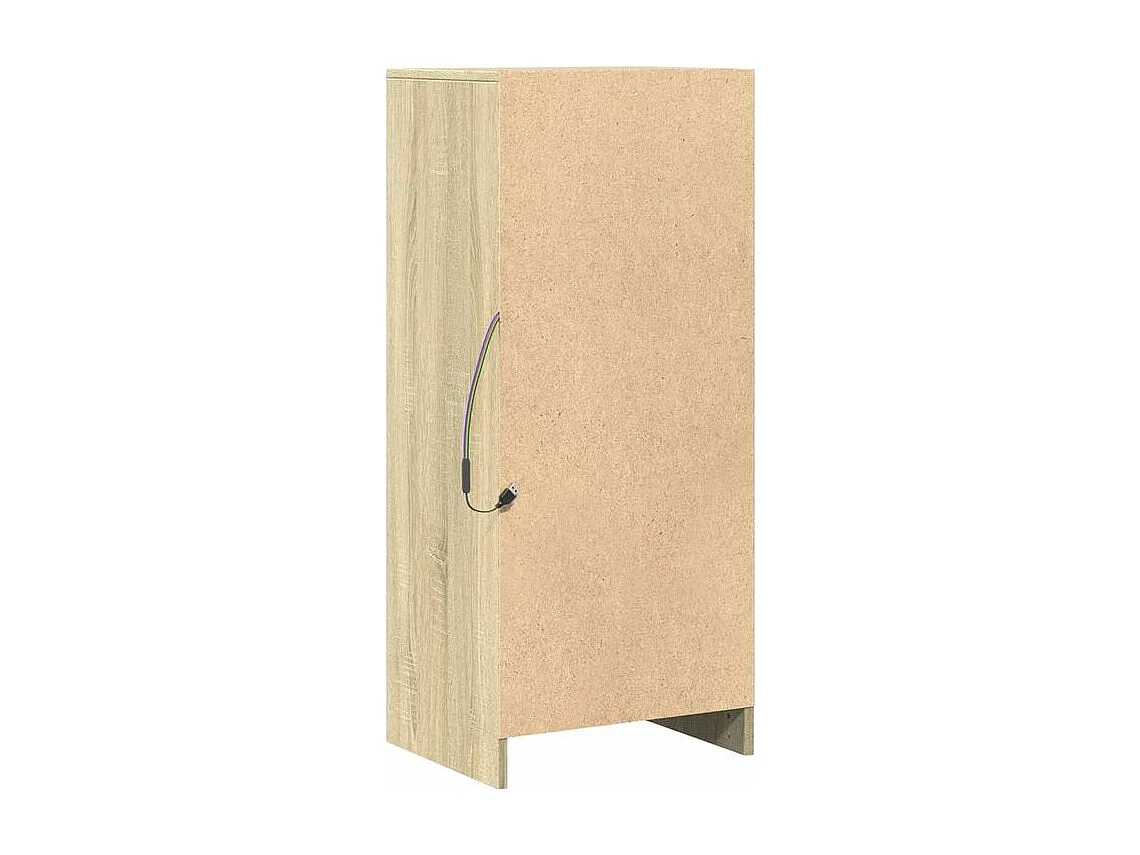 Buffet avec LED chêne sonoma 42,5x34x100 bois d'ingénierie