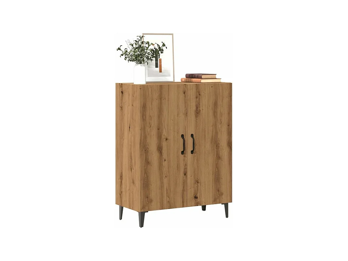 Buffet chêne artisanal 70x34x90 bois d'ingénierie