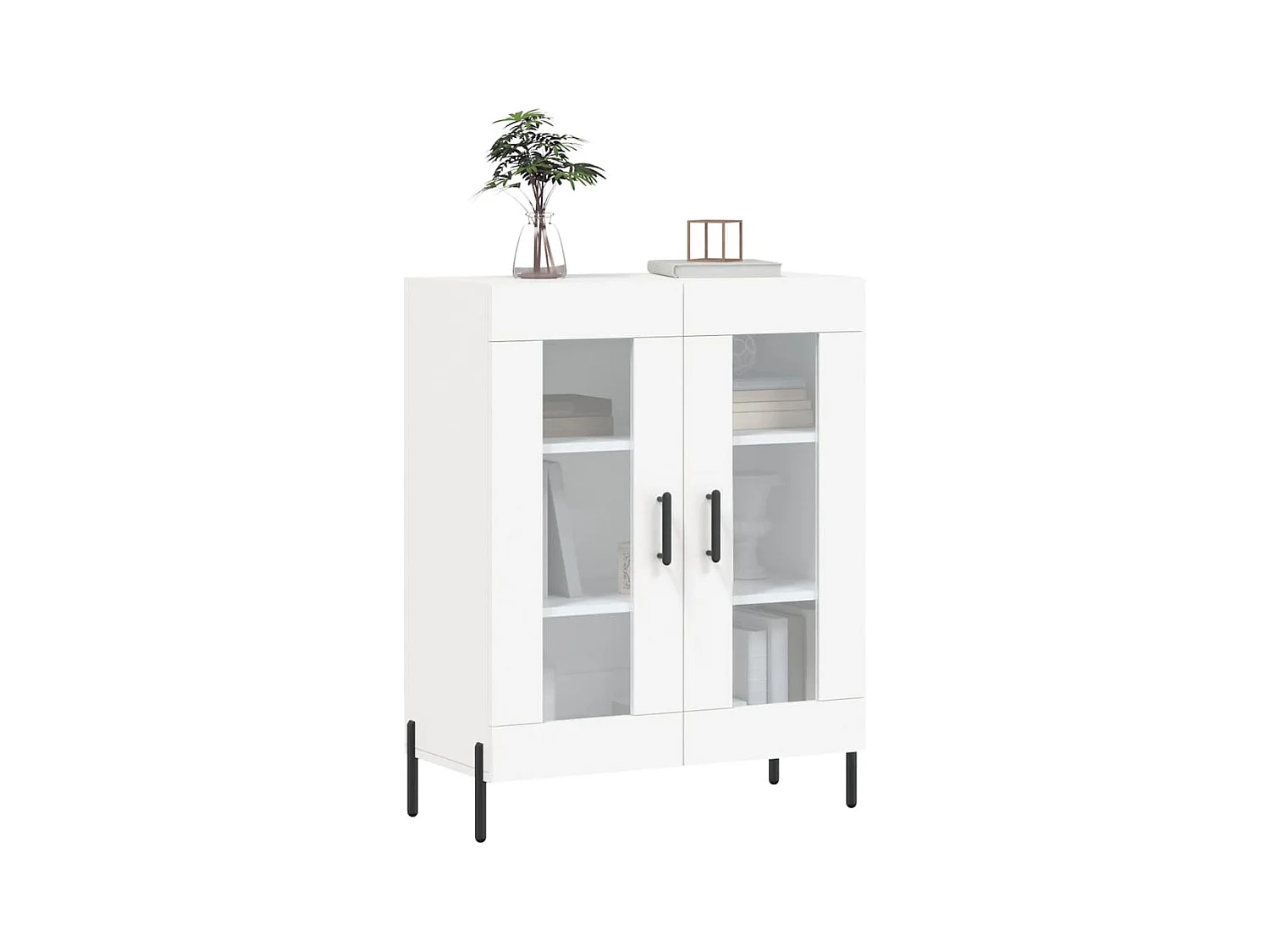 Buffet blanc 69,5x34x90 bois d'ingénierie