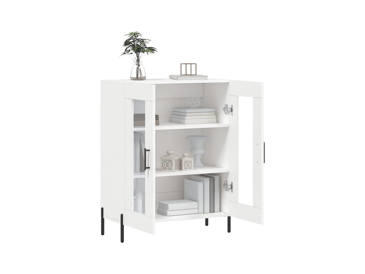 Buffet blanc 69,5x34x90 bois d'ingénierie