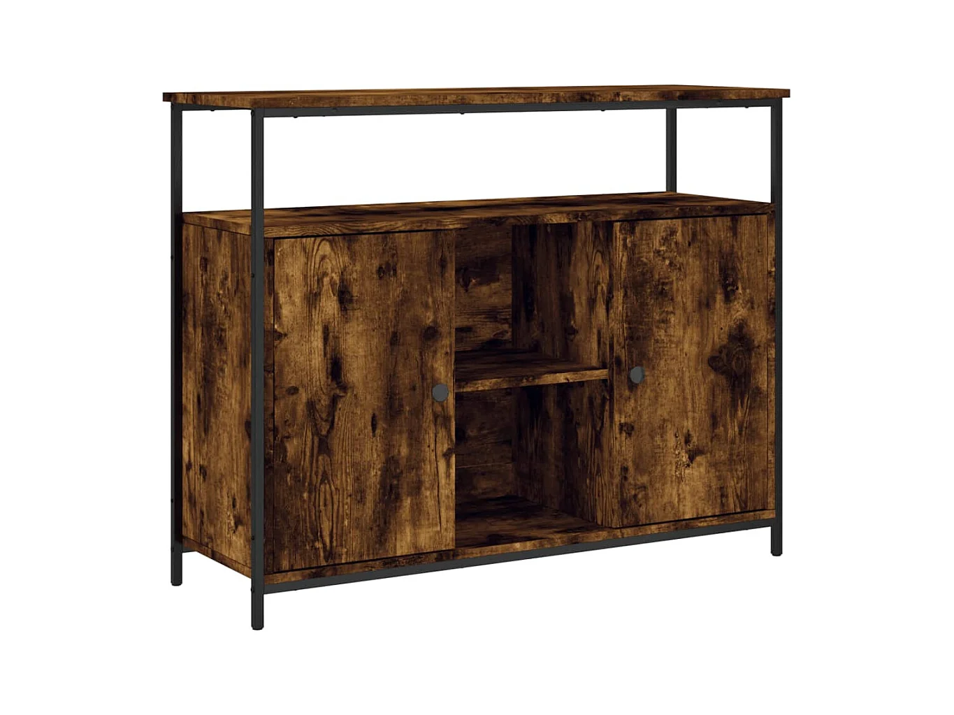 Buffet chêne fumé 100x35x80 bois d'ingénierie
