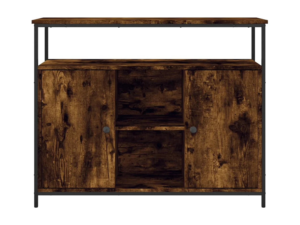 Buffet chêne fumé 100x35x80 bois d'ingénierie