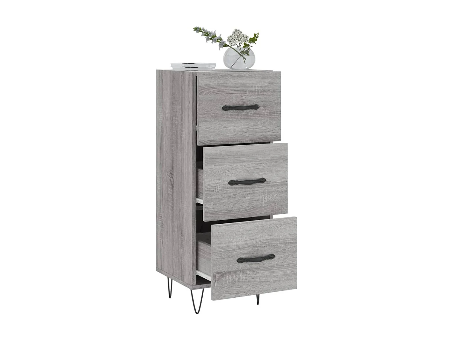 Buffet Sonoma gris 34,5x34x90 Bois d'ingénierie