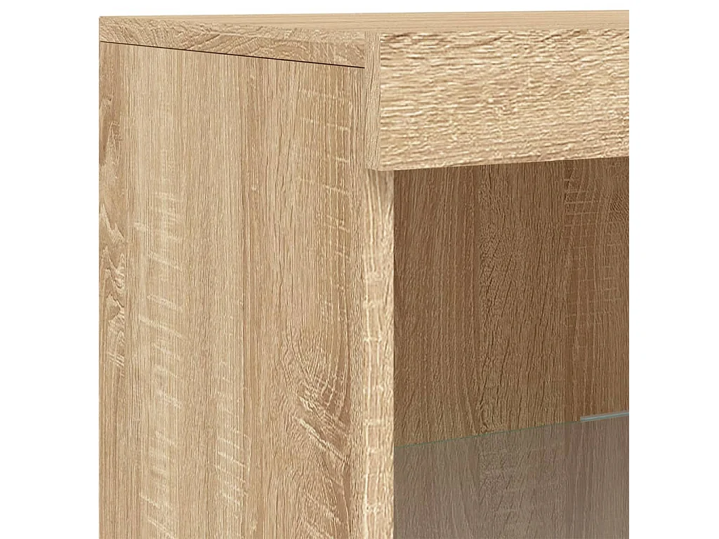 Buffet avec lumières LED chêne sonoma 41x37x100